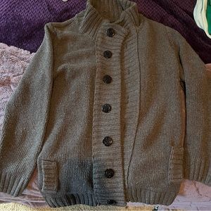 Unisex Gray Cardigan
